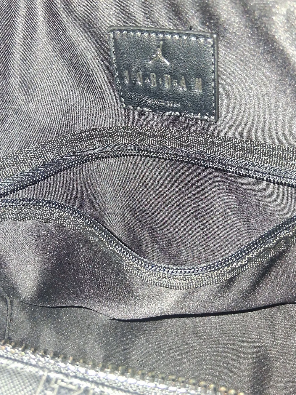 Jordan Black Embossed Travel Duffel with Signature Jumpman